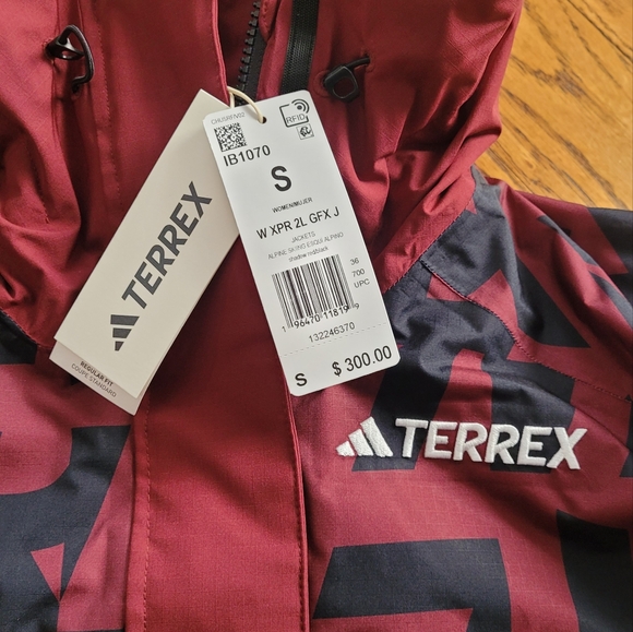Women's Adidas Terrex Xperior 2L Insulated Jacket Medium Small ShadowRed/Black - Picture 6 of 7